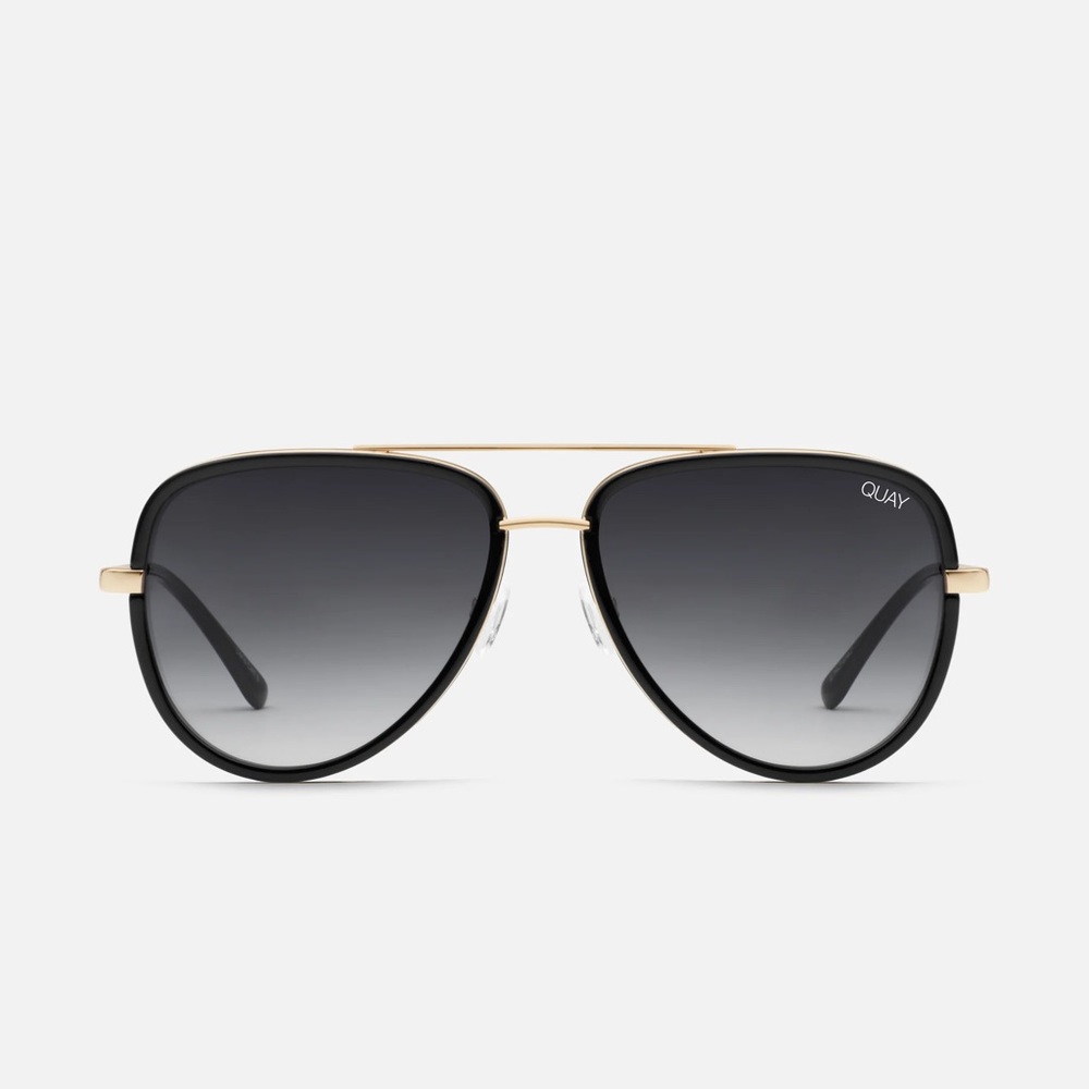 QUAY ALL IN SUNGLASSES BLACK - Picture 3 of 4